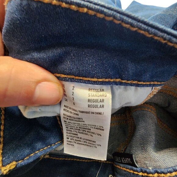 American Eagle Outfitters Super Stretch X Jegging Jeans Size 2 Regular Blue Deni - Picture 5 of 5